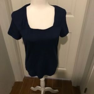 Ann Taylor  Short Sleeve T-Shirt Gathered Shoulder